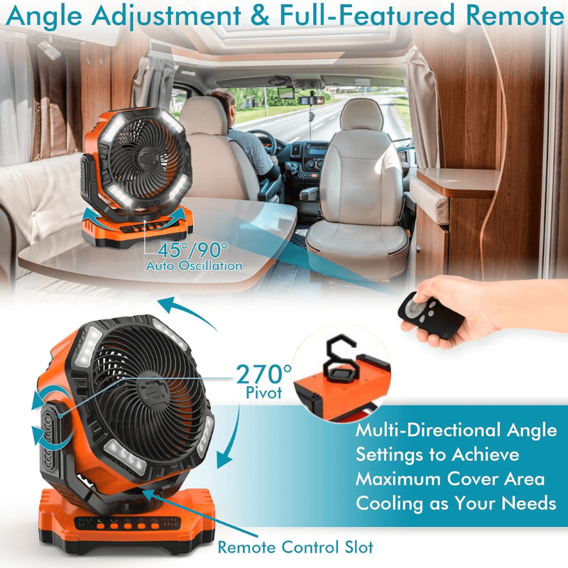 3 In 1 Cordless Camping Fan | zavevo