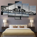 Canvas Wall Art Modern Abstract 5 Piece Split Panel Set with Gallery Wrapped Edges for Large Decor