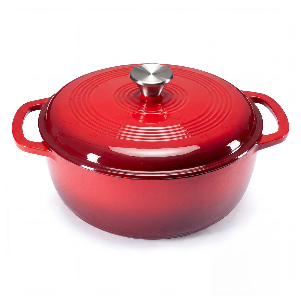 Cast Iron Dutch Oven Pot for Bread Baking and Braising with Dual Handles 6 Quart 5