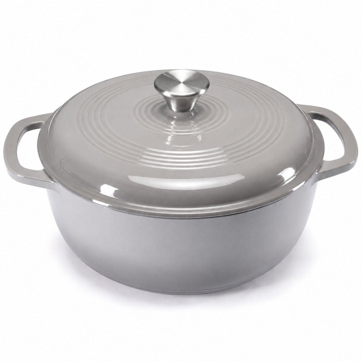 Cast Iron Dutch Oven Pot for Bread Baking and Braising with Dual Handles 6 Quart 5