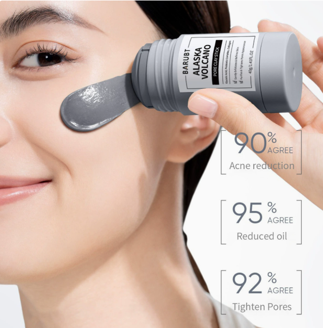 Volcanic Clay Mask Stick, Deep Cleansing Face Mask for Blackheads