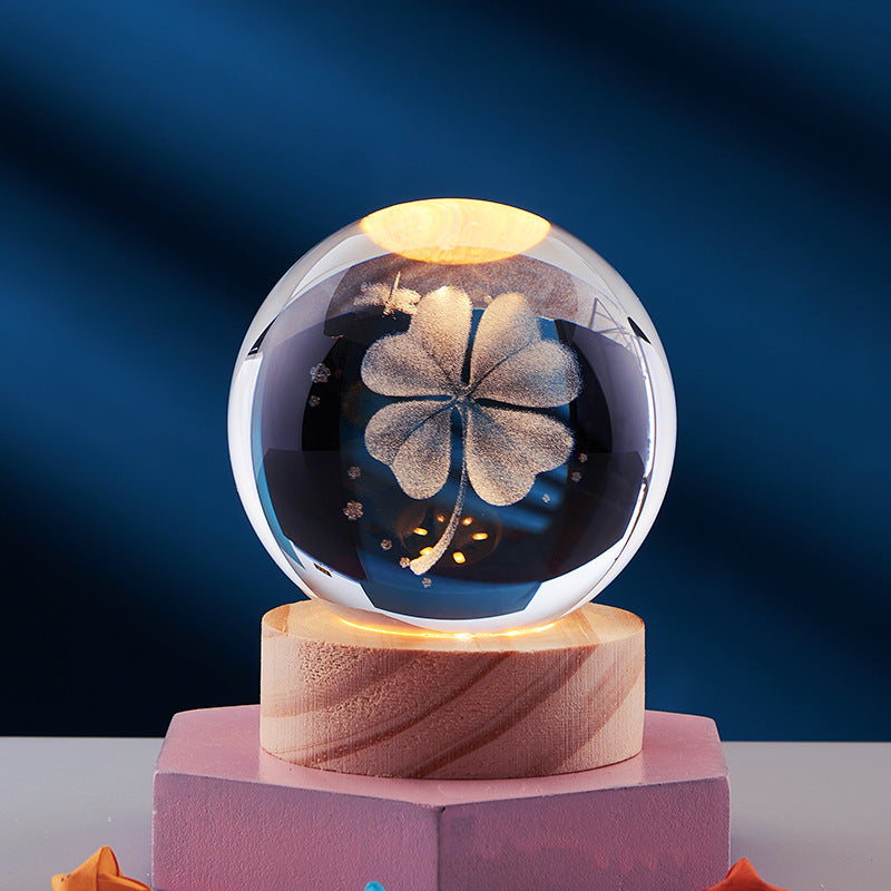 3D Crystal Ball Night Lamp zavevo