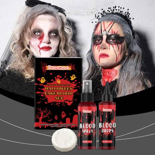 Halloween Fake Blood Set, 3 Pieces