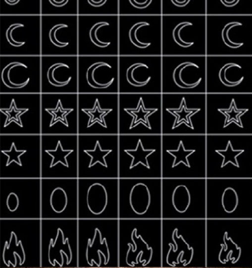 Face Stencil Template Set, Star Face & Eyebrow Stickers