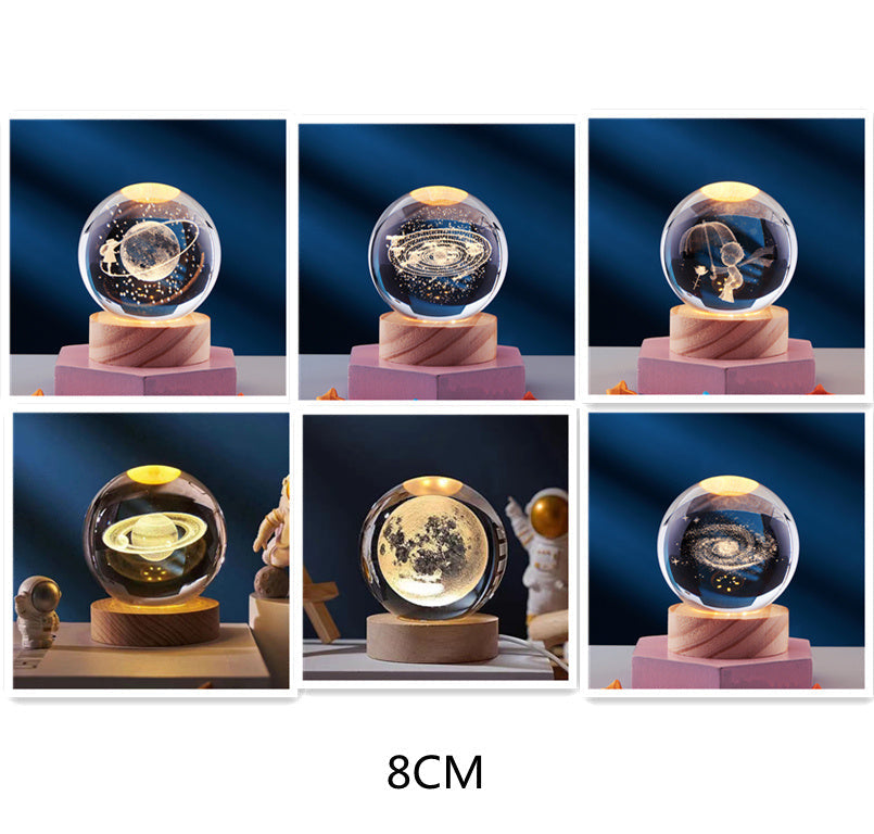 3D Crystal Ball Night Lamp zavevo