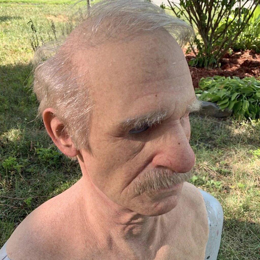 zavevo | Creepy Old Man Mask – Realistic Latex Halloween Mask for Adults