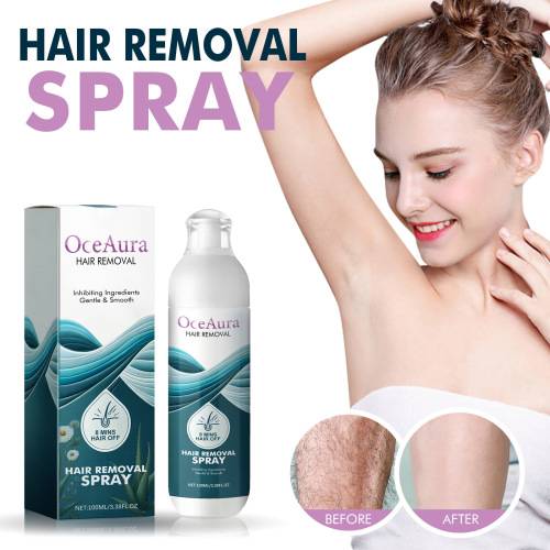 Hair Removal Spray for Underarms, Legs & Arms with Aloe