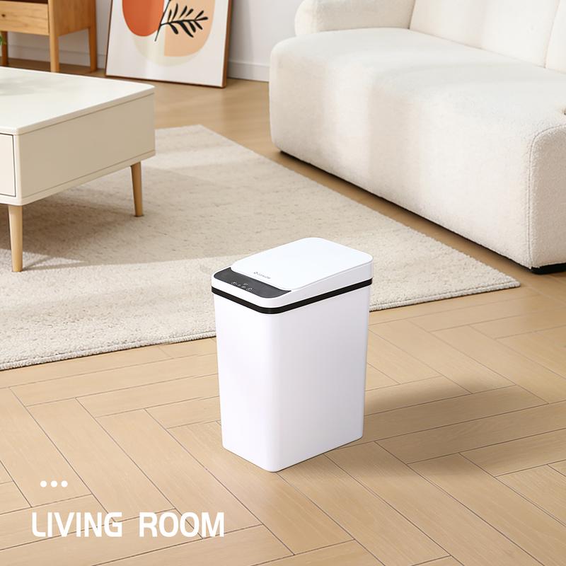 Touchless Motion Sensor Trash Can – Slim Water-Resistant Automatic Bin for Bathroom, Bedroom and Office