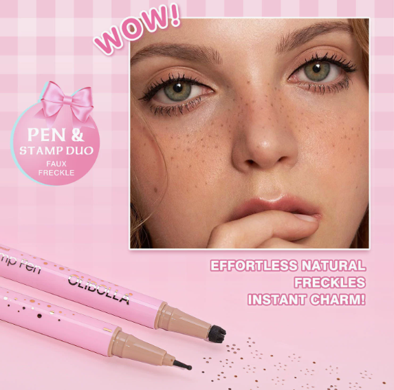 Faux Freckle Pen, 2-in-1 Dual-Ended Freckle Stamp & Dot Pen, Waterproof