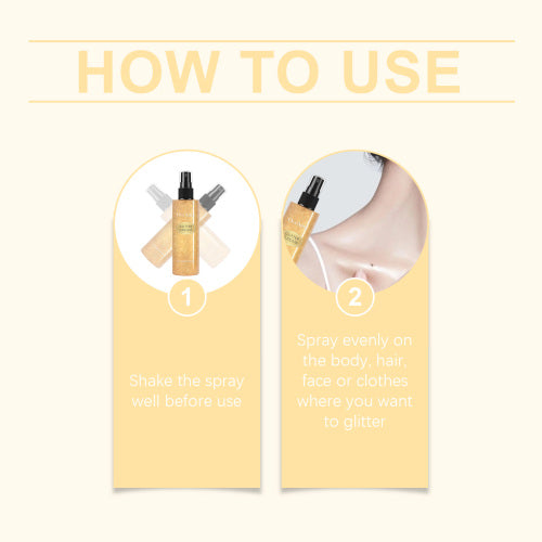Body Glitter Spray for Hair & Skin
