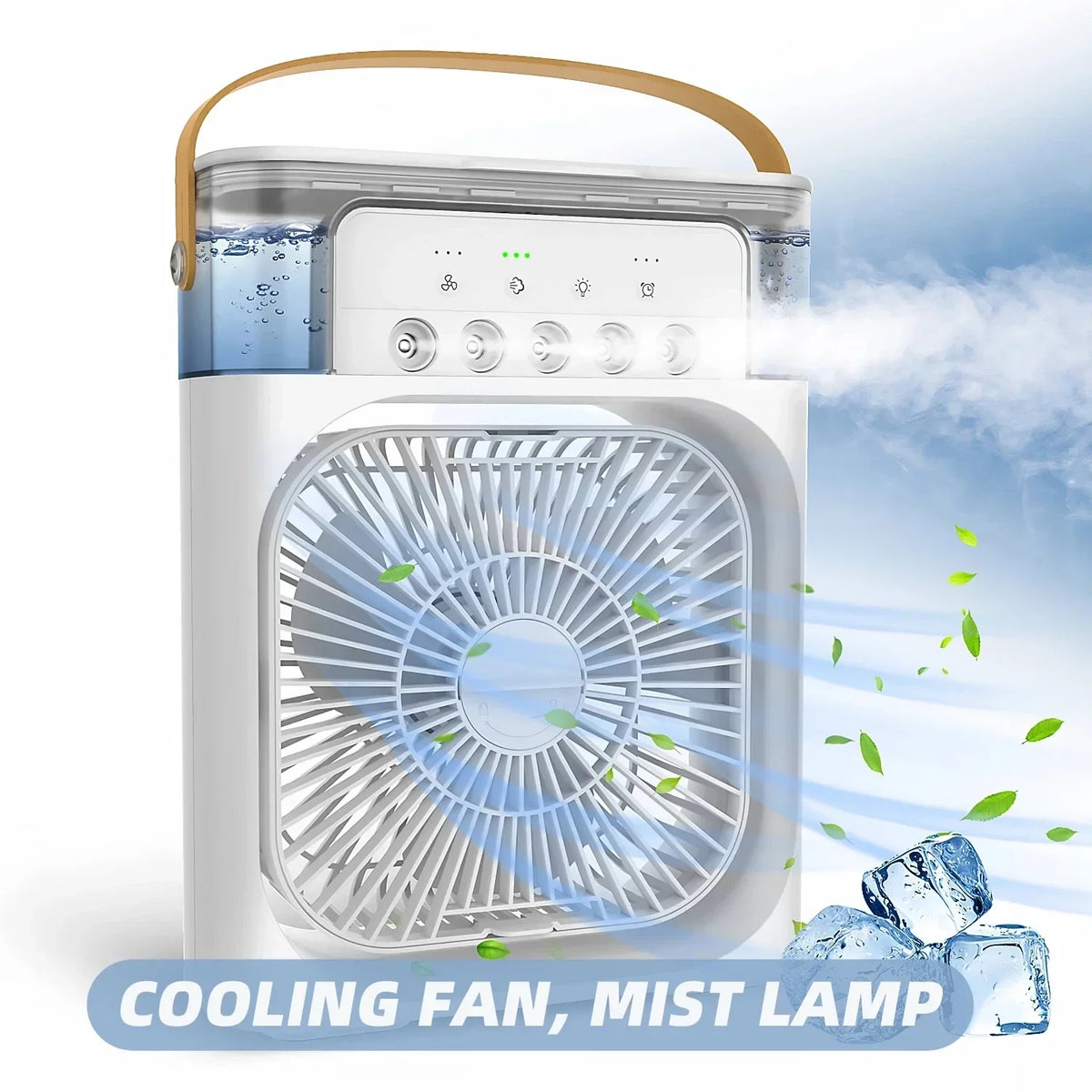 3-in-1 Portable Air Cooler with Humidifier and LED Night Lights | zavevo