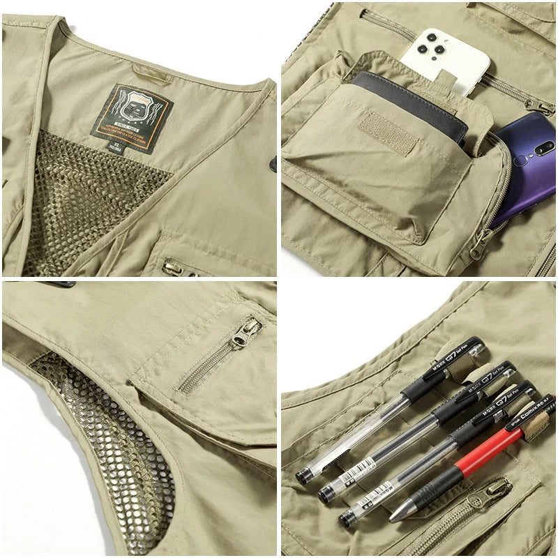 Breathable Cargo Vest for Hot Days