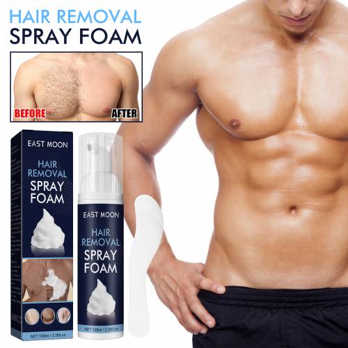 Men's Hair Removal Foam Spray for Legs, Underarms & Chest