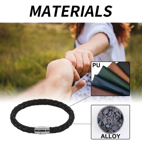 Woven PU Leather Couple Bracelet