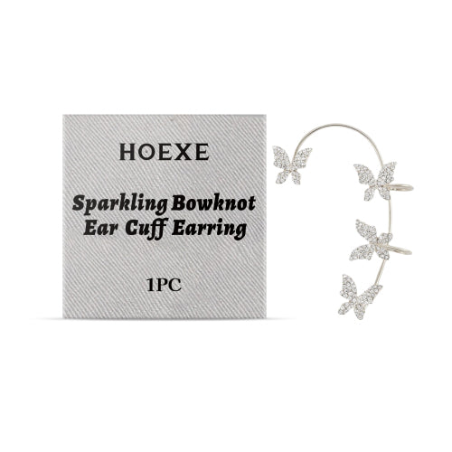Rhinestone Bow Ear Clips