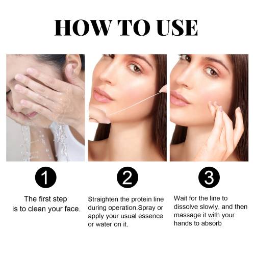 Gold Protein Thread Face Serum Strips, 20 Pcs