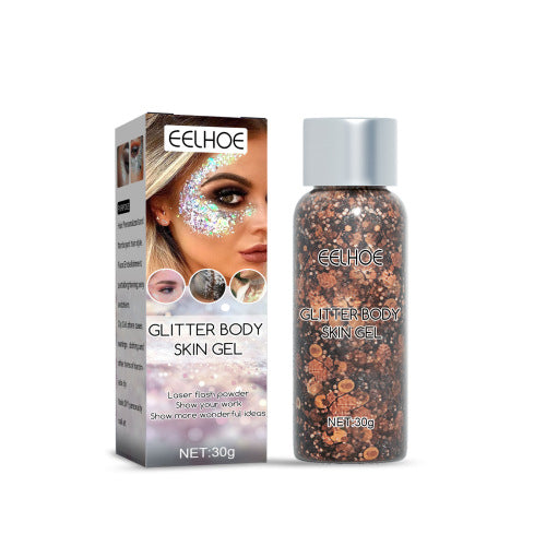 Glitter Body Gel, Brown