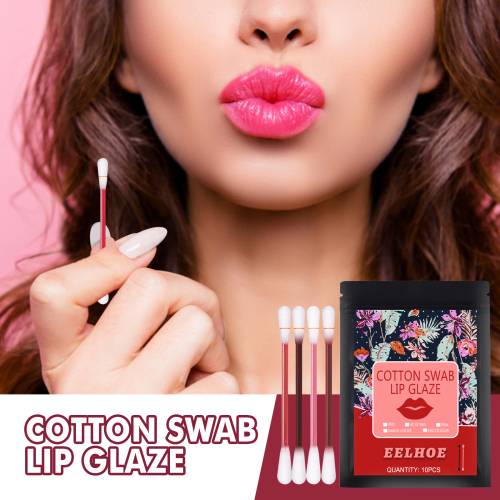 Cotton Swab Lip Gloss, Single-Use Tinted Lip Glaze