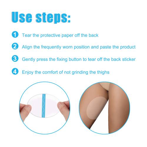 Anti-Chafing Thigh Pads, Invisible Stick-On Friction Guards, 10 Pcs