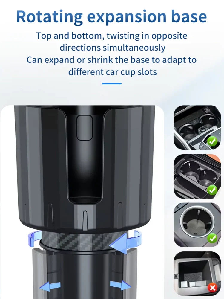 2-in-1 Car Cup Holder Fan with Adjustable Cooling and USB Charging | zavevo