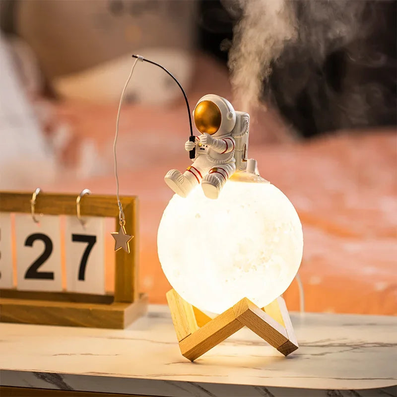 3D Astronaut Moon Lamp with LED Night Light, Dimmable Touch Control and Decoration for Children's Room | zavevo