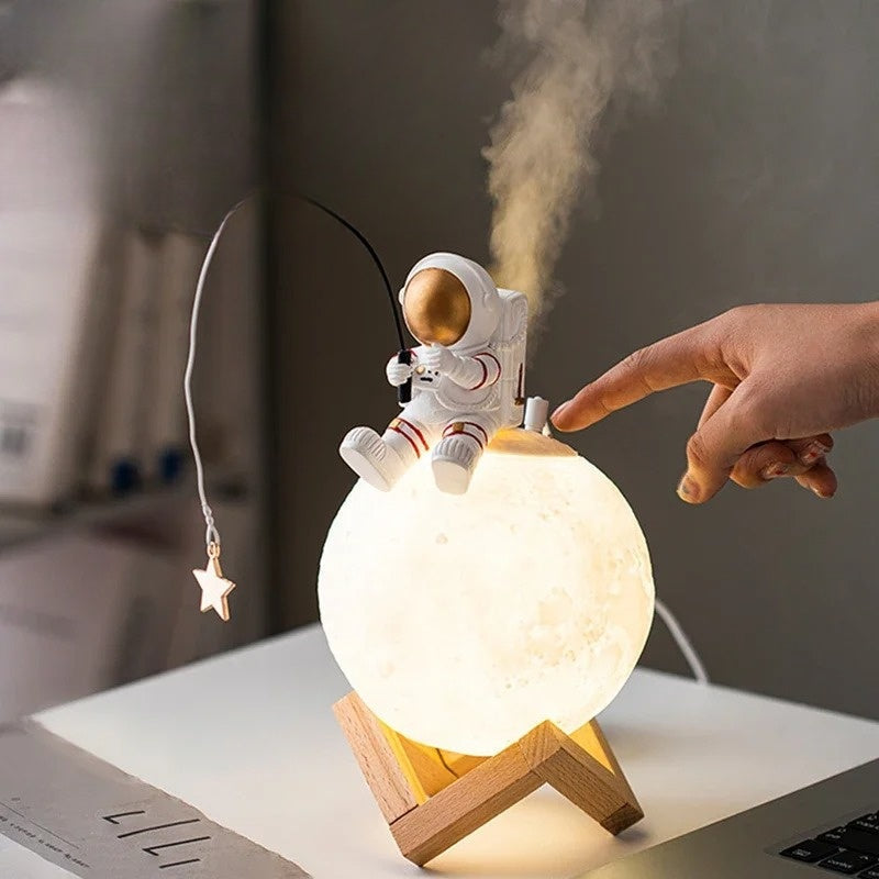 3D Astronaut Moon Lamp with LED Night Light, Dimmable Touch Control and Decoration for Children's Room | zavevo