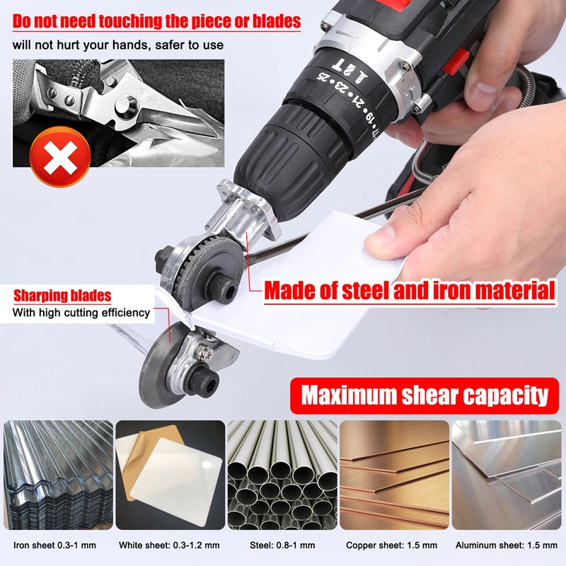 zavevo | Heavy-Duty Metal Cutting Adapter for Drill