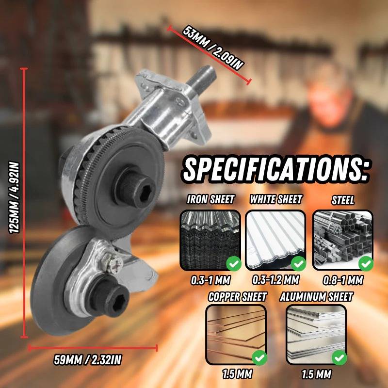 zavevo | Heavy-Duty Metal Cutting Adapter for Drill