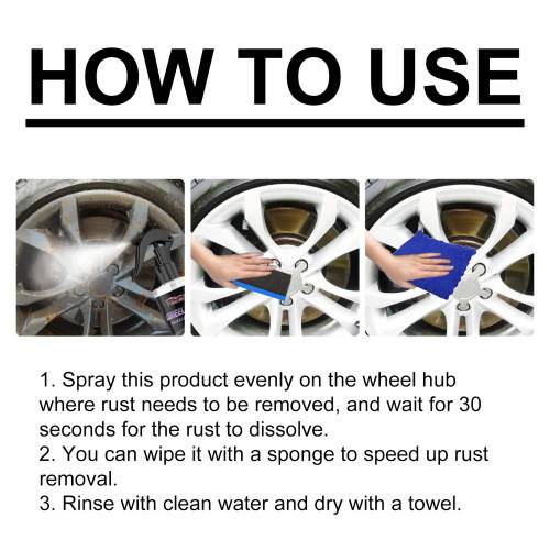 Wheel Rust Removal Spray, Brightening