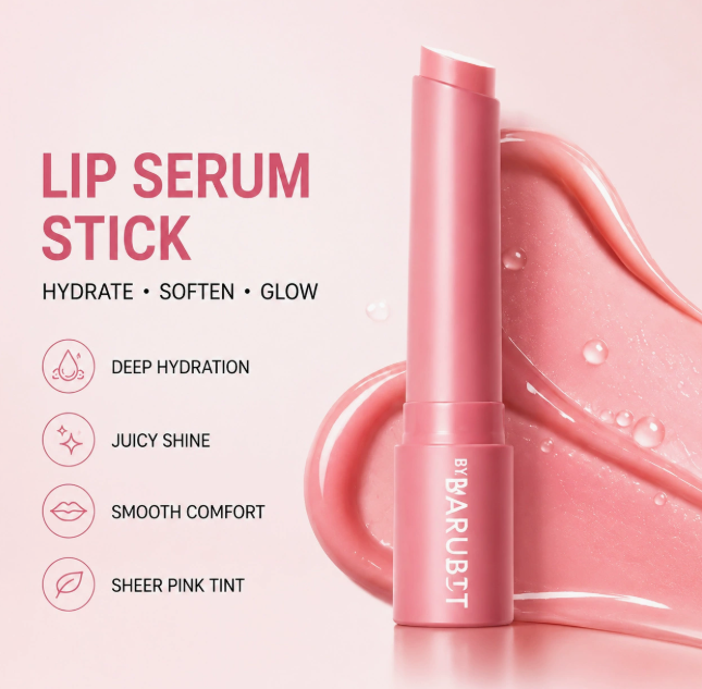 Crystal-Clear Plumping Lip Serum, Hydrating & Softening, Sheer Pink
