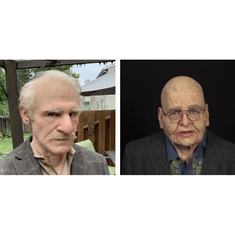zavevo | Creepy Old Man Mask – Realistic Latex Halloween Mask for Adults
