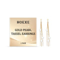 Gold-Tone Pearl Fringe Earrings