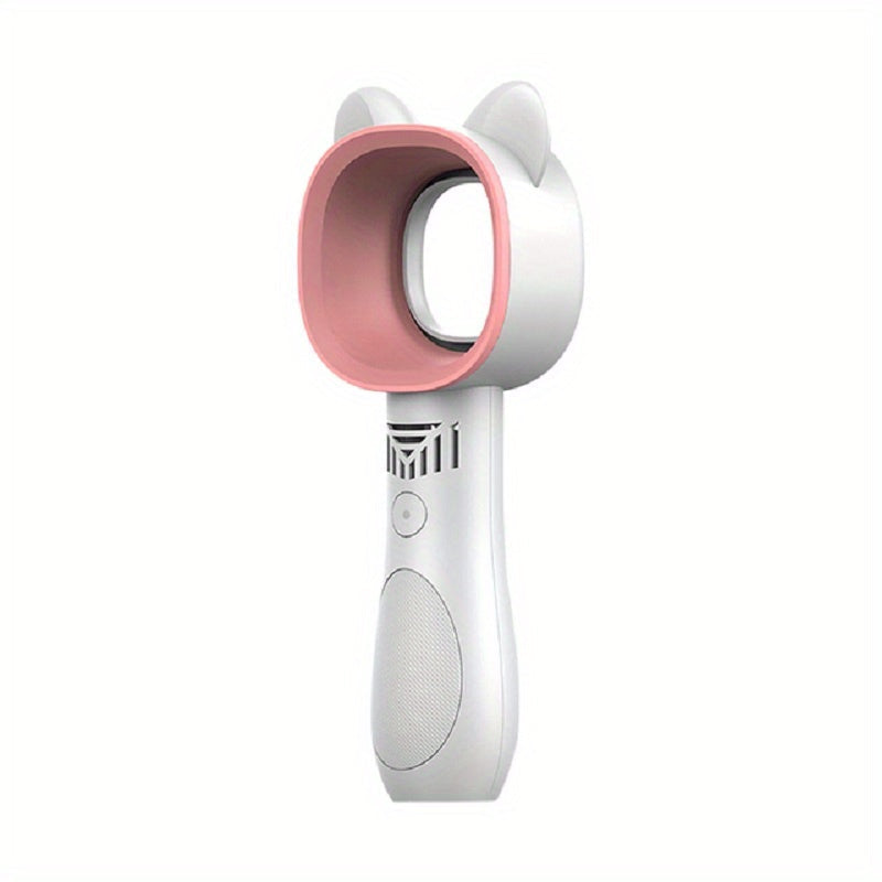 1pc USB Rechargeable Bladeless Handheld Fan - Portable Mini Desk Fan with 3 Speeds for Travel, Camping, Office, and Room Use | zavevo