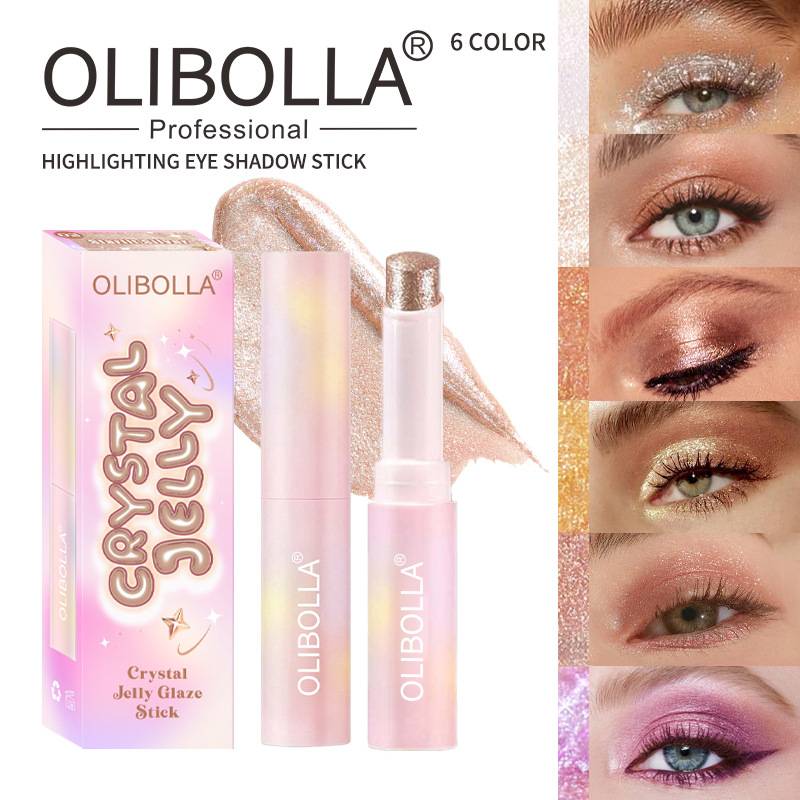 Crystal Jelly Eyeshadow Highlighter Stick, Sparkly Multi-Color