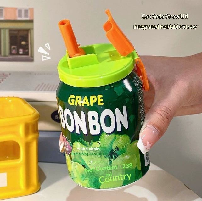 Foldable Straw Lid, Spill-Resistant Silicone Cup Cover
