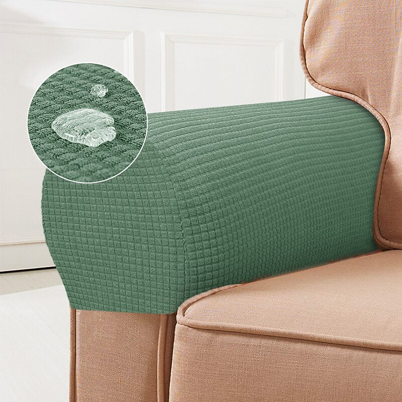 zavevo | Stretch Armrest Covers – Spandex Covers for Chairs & Armchairs, Set of 2, Bordeaux