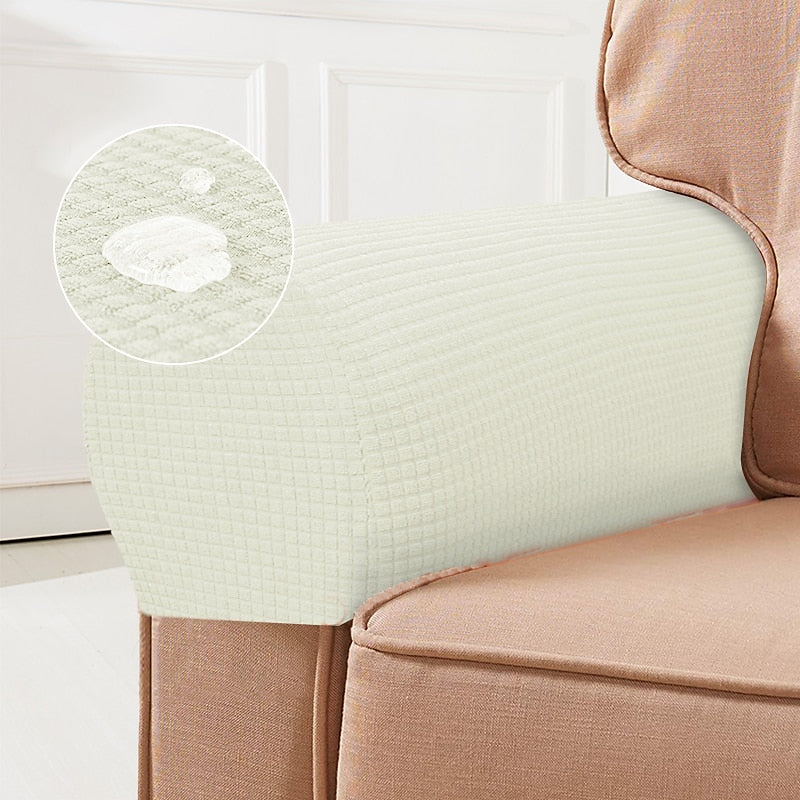 zavevo | Stretch Armrest Covers – Spandex Covers for Chairs & Armchairs, Set of 2, Bordeaux