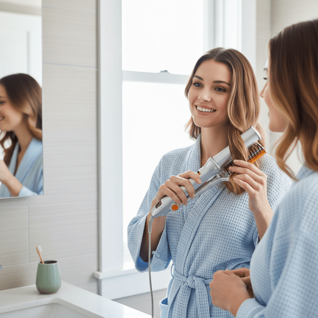 zavevo | 2-in-1 Rotating Hair Brush for Styling and Smoothing
