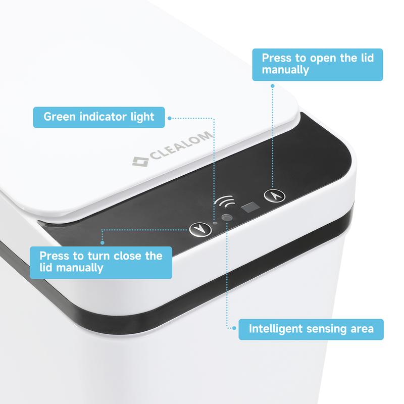 Touchless Motion Sensor Trash Can – Slim Water-Resistant Automatic Bin for Bathroom, Bedroom and Office