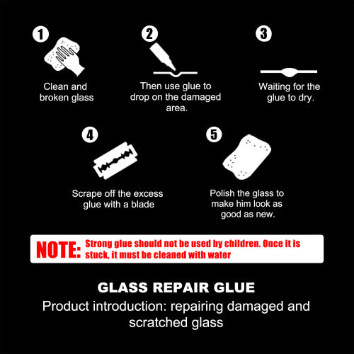 Windshield Crack Repair Adhesive, Quick
