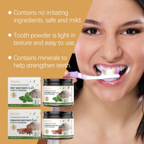 Cinnamon Volcanic Ash Teeth Whitening Powder