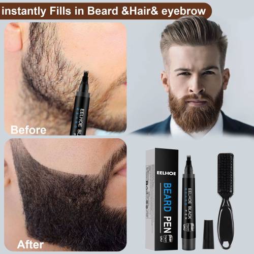 Waterproof Beard Filler Pen Kit, Sweat-Resistant