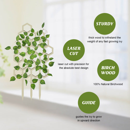 Wooden Geometric Plant Trellis