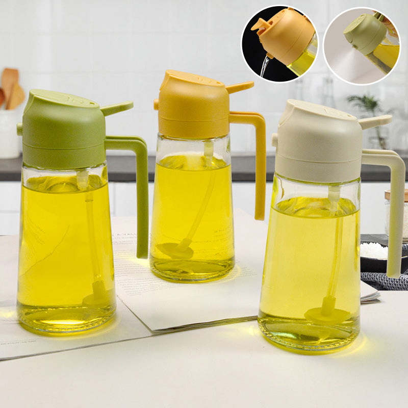 2-in-1 Glass Oil Sprayer and Dispenser | zavevo