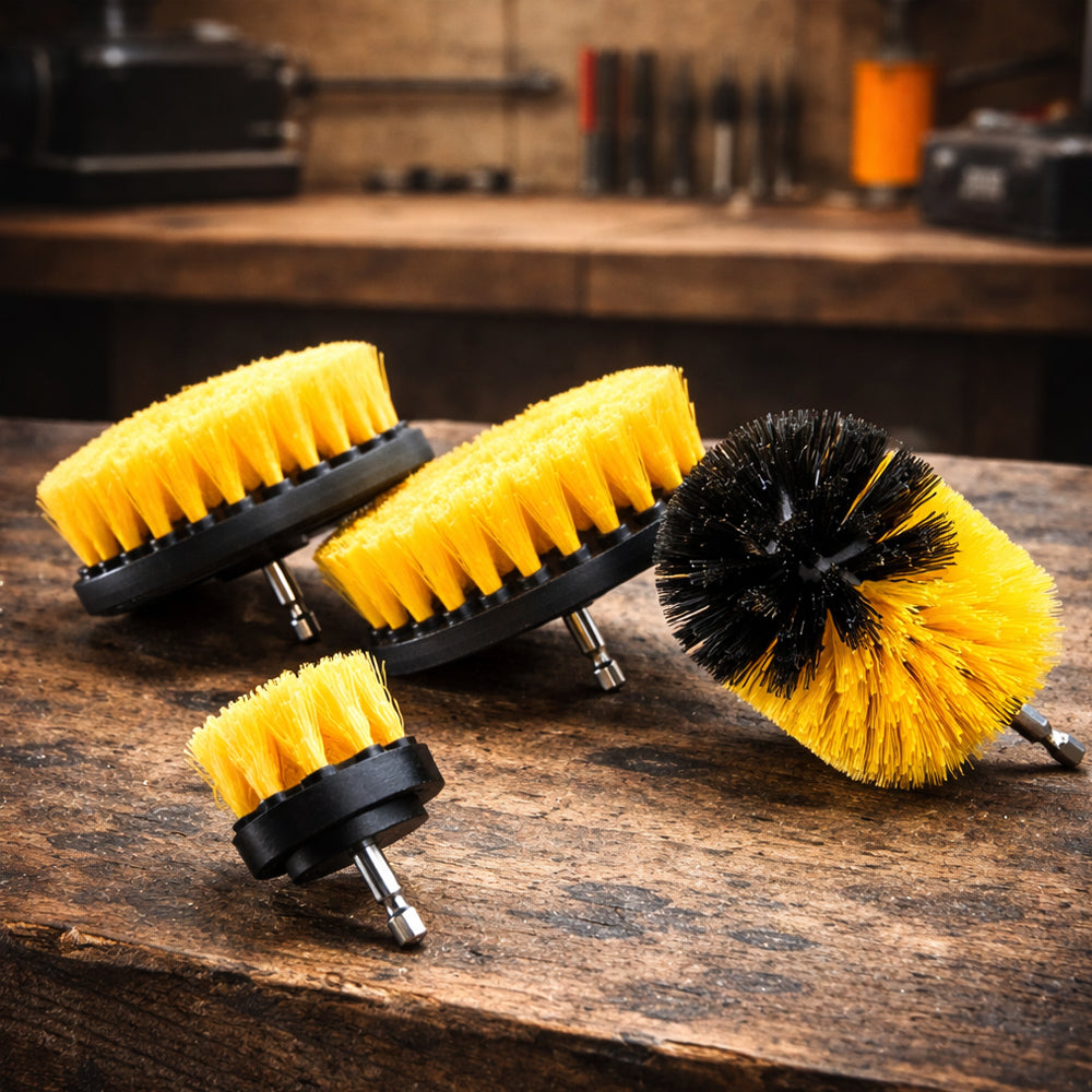 4-in-1 Brush Set for Drill – effective cleaning without effort | zavevo