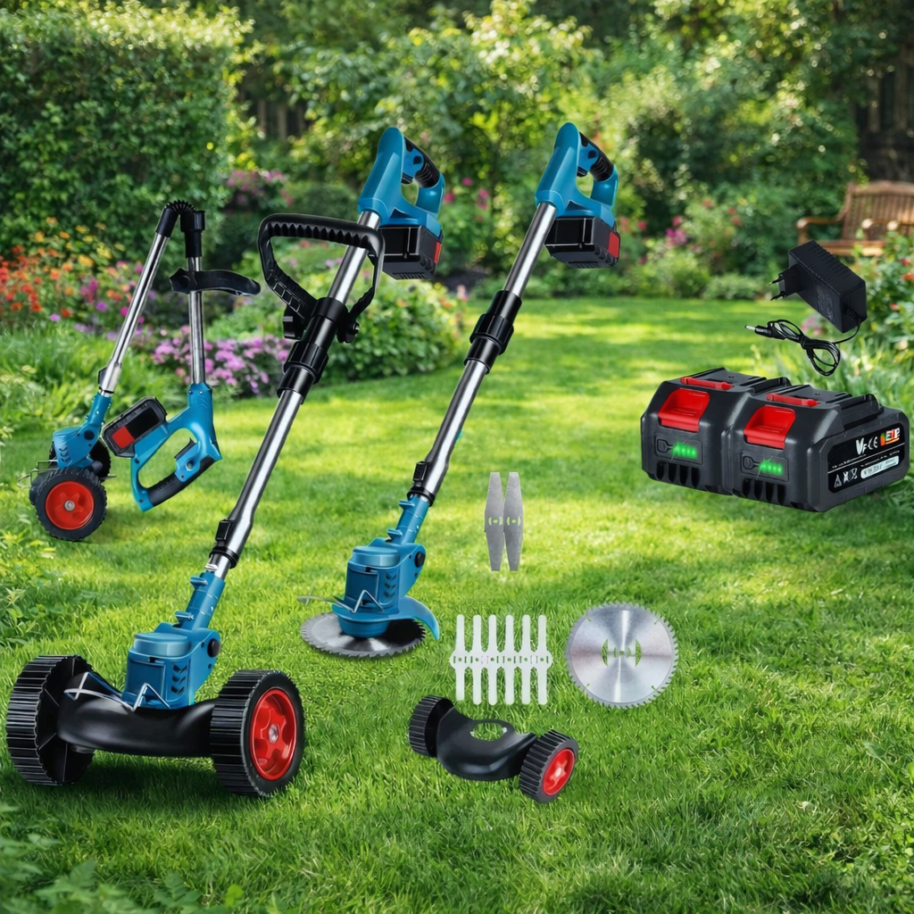 GRASSROLL – 36V Cordless Folding Grass Trimmer for Effortless Gardening