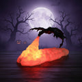 Halloween 3D Printed Dragon Night Light with USB Rechargeable LED Fire Glow