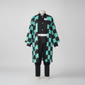 Halloween Anime Cosplay Costume and Outfits with Checkered Haori Coat and Character