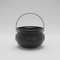 Halloween Candy Bucket Cauldron with Witch Handle for Treat Storage and Party Decoration