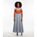 Halloween Cosplay Costume Set with Sci-Fi Armor Print Skirt and Cape